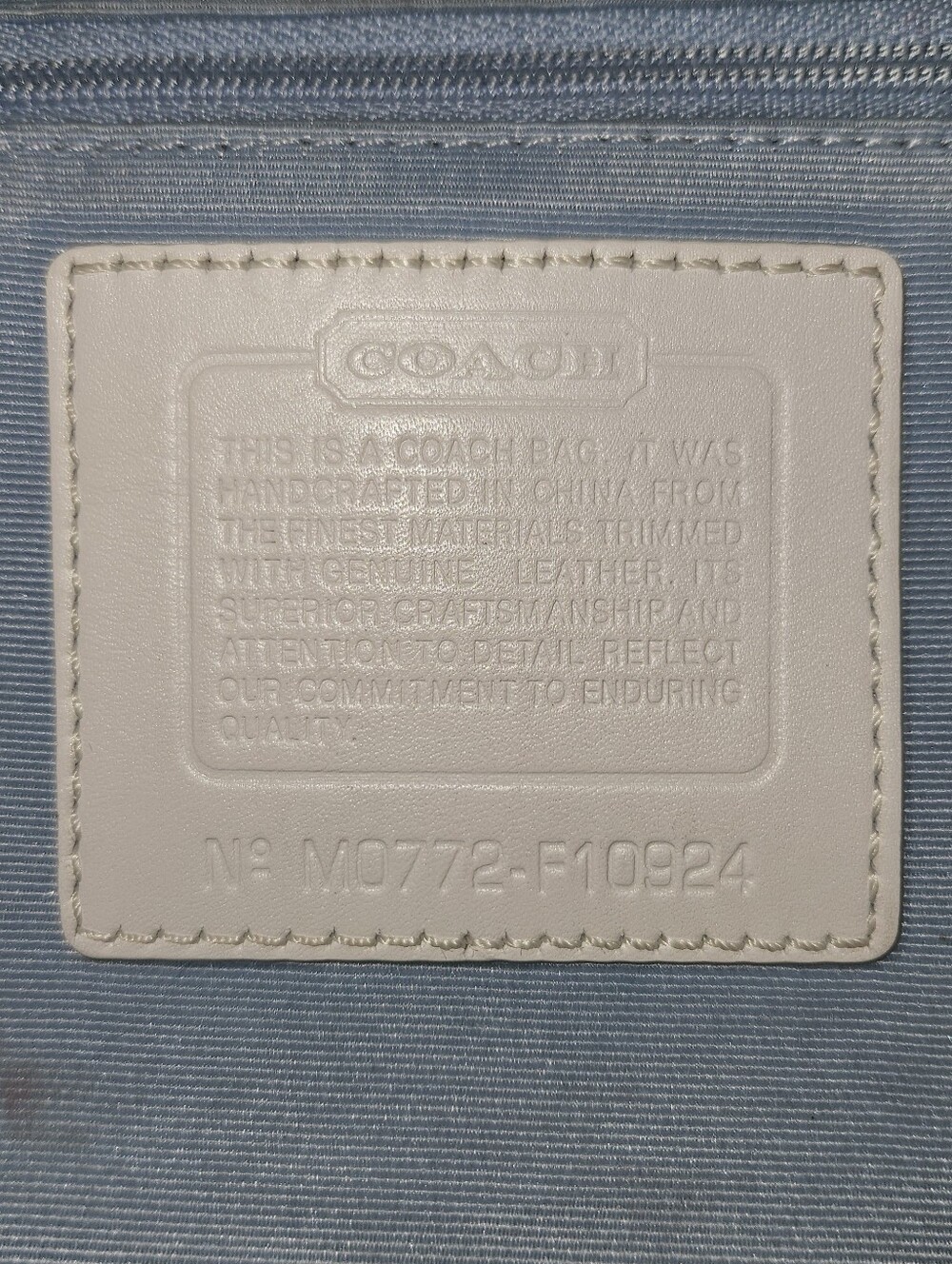 Coach Vintage Y2K Blue White Signature Monogram Canvas Leather Soho Shoulder Bag - Picture 16 of 16
